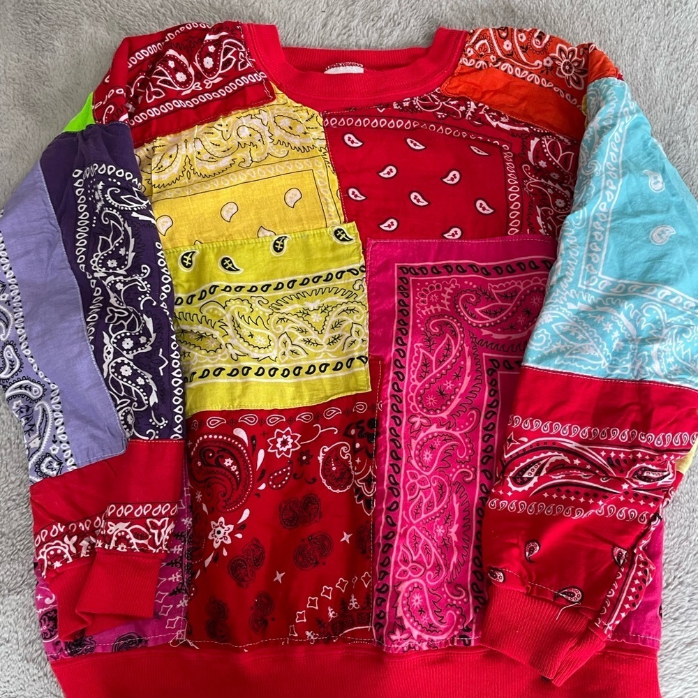 Urban Outfitters - Urban renewal recycled bandana crew neck sweatshirt